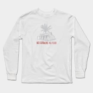 No Farming No Food | Farm Living | Tropical Tree Long Sleeve T-Shirt